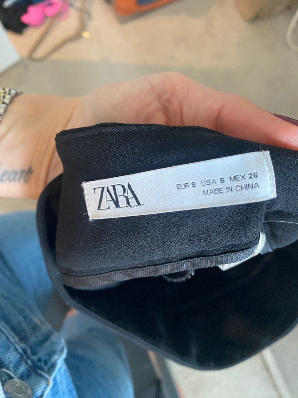 Zara Black Trousers Size Small Like New